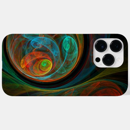 Hergeboorblauwe Abstracte kunst Case-Mate iPhone Case (Achterkant (horizontaal))