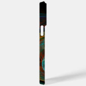 Hergeboorblauwe Abstracte kunst Case-Mate iPhone Case (Achterkant / Rechts)