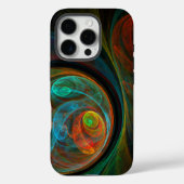 Hergeboorblauwe Abstracte kunst Case-Mate iPhone Case (Achterkant)
