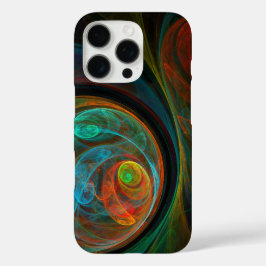 Hergeboorblauwe Abstracte kunst iPhone 16 Pro Hoesje