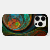 Hergeboorblauwe Abstracte kunst Case-Mate iPhone Case (Achterkant (horizontaal))
