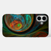 Hergeboorblauwe Abstracte kunst Case-Mate iPhone Case (Achterkant (horizontaal))