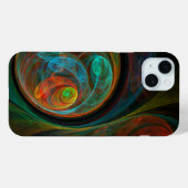 Hergeboorblauwe Abstracte kunst Case-Mate iPhone Case (Achterkant (horizontaal))