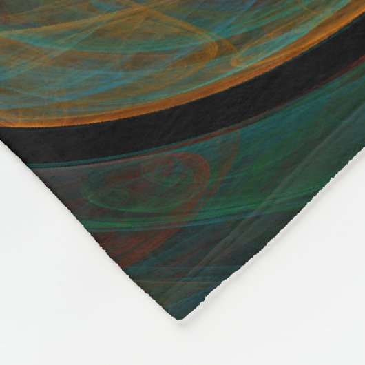 Hergeboorblauwe Abstracte kunst Fleece Deken (Hoek)