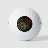 Hergeboorblauwe Abstracte kunst Golfballen (Voorkant)