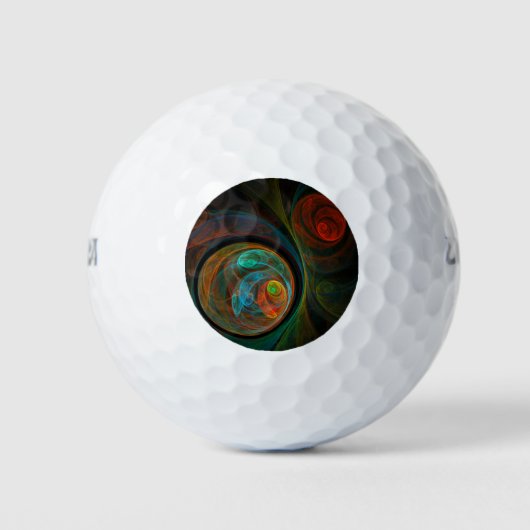 Hergeboorblauwe Abstracte kunst Golfballen (Voorkant)
