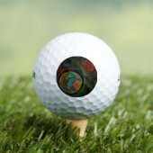Hergeboorblauwe Abstracte kunst Golfballen (Insitu Shirt)