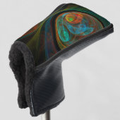 Hergeboorblauwe Abstracte kunst Golfheadcover (3/4 voorkant)