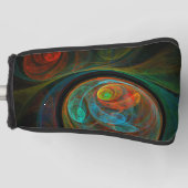 Hergeboorblauwe Abstracte kunst Golfheadcover (Voorkant)