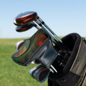 Hergeboorblauwe Abstracte kunst Golfheadcover (Insitu)