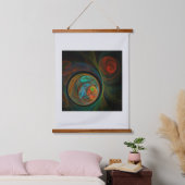 Hergeboorblauwe Abstracte kunst Hangend Wandkleed (Slaapkamer)