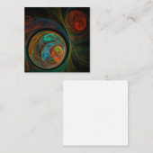 Hergeboorblauwe Abstracte kunst Informatiekaartje (Voorkant / Achterkant)