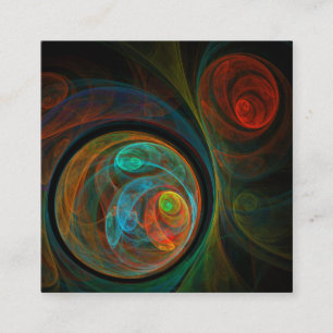 Hergeboorblauwe Abstracte kunst Informatiekaartje