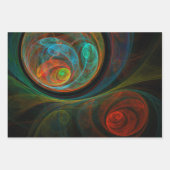 Hergeboorblauwe Abstracte kunst Inpakpapier Vel (Voorkant 2)