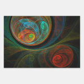 Hergeboorblauwe Abstracte kunst Inpakpapier Vel (Voorkant)