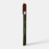 Hergeboorblauwe Abstracte kunst iPhone 15 Case (Linkerkant)