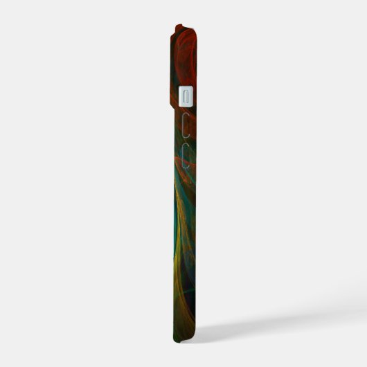 Hergeboorblauwe Abstracte kunst iPhone 15 Case (Linkerkant)