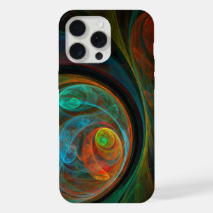 Hergeboorblauwe Abstracte kunst iPhone 15 Pro Max Case