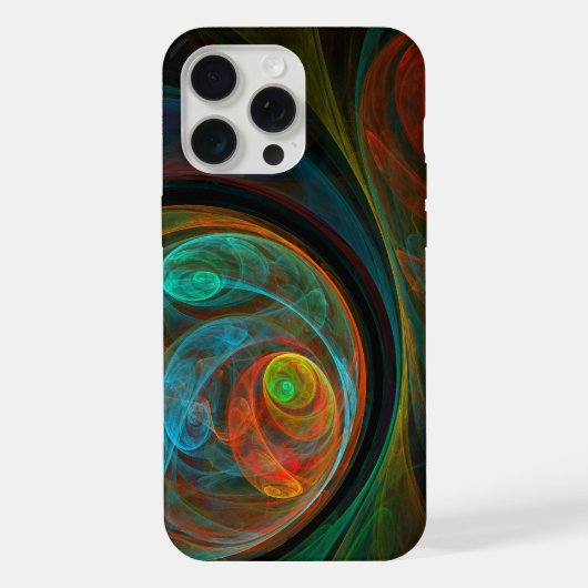 Hergeboorblauwe Abstracte kunst iPhone Hoesje (Achterkant)