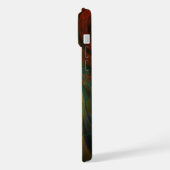 Hergeboorblauwe Abstracte kunst iPhone Hoesje (Linkerkant)