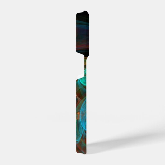 Hergeboorblauwe Abstracte kunst iPhone Hoesje (Rechterkant)