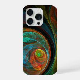 Hergeboorblauwe Abstracte kunst iPhone 15 Pro Case
