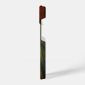 Hergeboorblauwe Abstracte kunst iPhone Hoesje (Linkerkant)