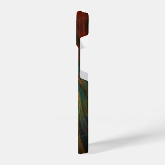 Hergeboorblauwe Abstracte kunst iPhone Hoesje (Linkerkant)