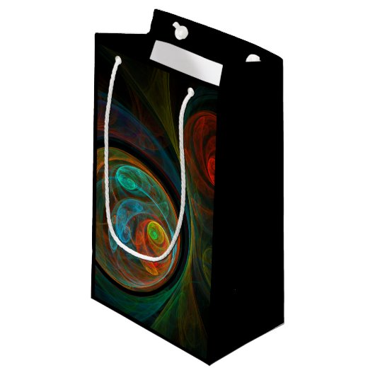 Hergeboorblauwe Abstracte kunst Klein Cadeauzakje (Voorkant Gekanteld)