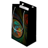 Hergeboorblauwe Abstracte kunst Klein Cadeauzakje (Achterkant Gekanteld)