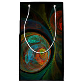 Hergeboorblauwe Abstracte kunst Klein Cadeauzakje (Voorkant)