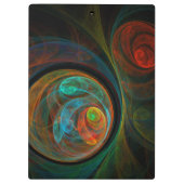 Hergeboorblauwe Abstracte kunst Klembord (Achterkant)