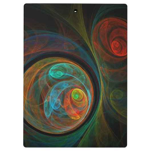 Hergeboorblauwe Abstracte kunst Klembord (Achterkant)