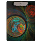 Hergeboorblauwe Abstracte kunst Klembord (Voorkant)