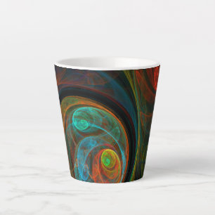 Hergeboorblauwe Abstracte kunst Latte Mok