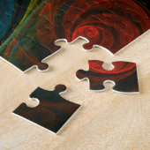 Hergeboorblauwe Abstracte kunst Legpuzzel (Zijkant)