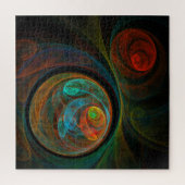 Hergeboorblauwe Abstracte kunst Legpuzzel (Verticaal)