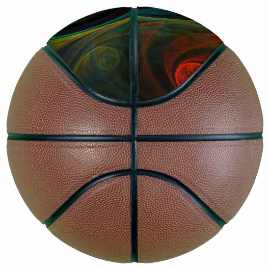 Hergeboorblauwe Abstracte kunst Mini Basketbal (Rechts)