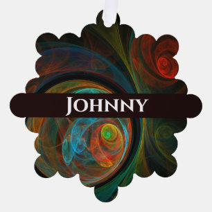 Hergeboorblauwe Abstracte kunst Ornament Kaart