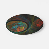 Hergeboorblauwe Abstracte kunst Papieren Bordje (Gekanteld)