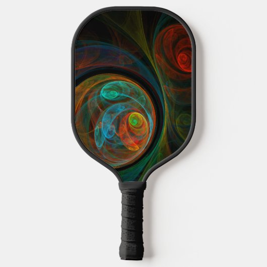 Hergeboorblauwe Abstracte kunst Pickleball Paddle (Achterkant)