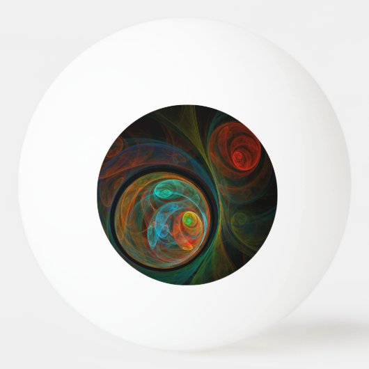 Hergeboorblauwe Abstracte kunst Pingpongbal (Voorkant)