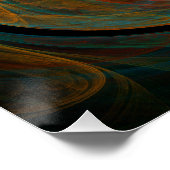 Hergeboorblauwe Abstracte kunst Poster (Hoek)