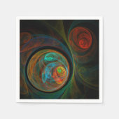 Hergeboorblauwe Abstracte kunst Servetten (Voorkant)