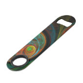 Hergeboorblauwe Abstracte kunst Speed Flessenopener (Voorkant Gekanteld)