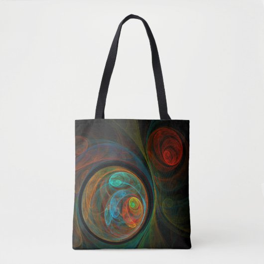 Hergeboorblauwe Abstracte kunst Tote Bag (Voorkant)