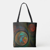 Hergeboorblauwe Abstracte kunst Tote Bag (Achterkant)