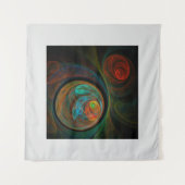 Hergeboorblauwe Abstracte kunst Wandkleed (Voorkant)