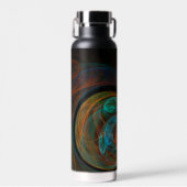 Hergeboorblauwe Abstracte kunst Waterfles (Voorkant)