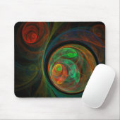 Hergeboorde groene Abstracte Art Mousepad Muismat (Met muis)